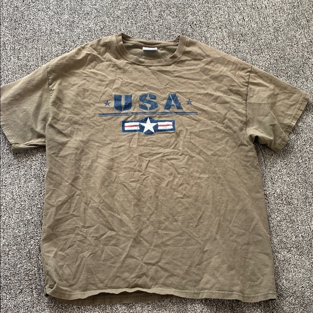 Vintage USA Graphic Men's T-Shirt - Brown